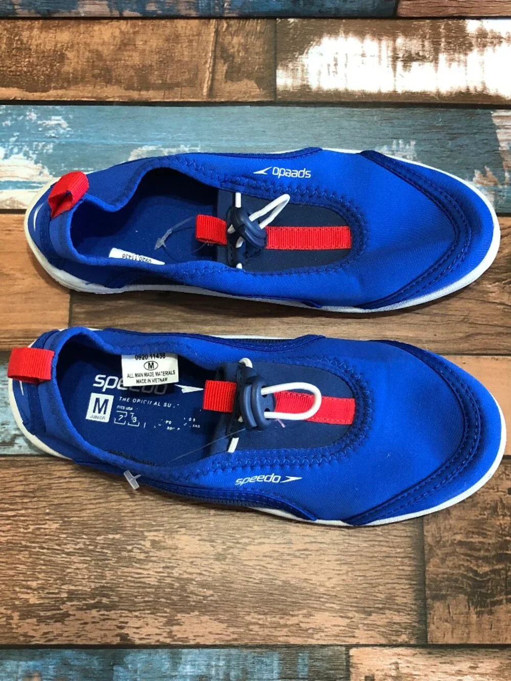 Speedo Juniors Kids Boys Water Shoes Blue Size M (shoe size 2-3)